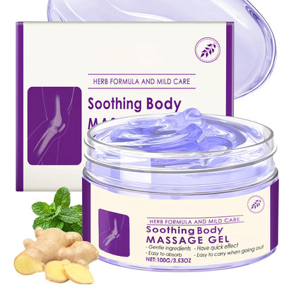 Soothing Body Massage Gel 3.53oz – Artemisia Leaf & Ginger, Lightweight & Cooling