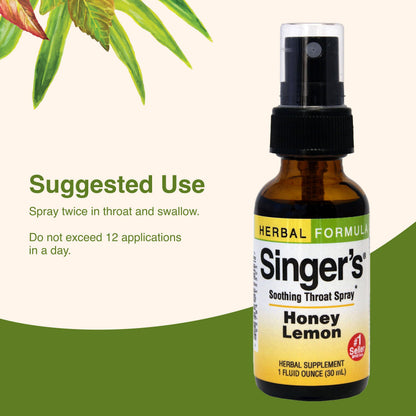 Herbs Etc. Singer's Saving Grace Honey Lemon – Herbal Throat Spray (1 oz)