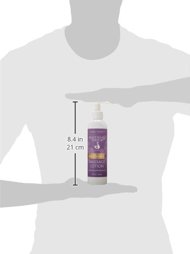 Soothing Touch Herbal Lavender Lotion 8 oz – Massage Lotion with St. John's Wort, Valerian & Lavender