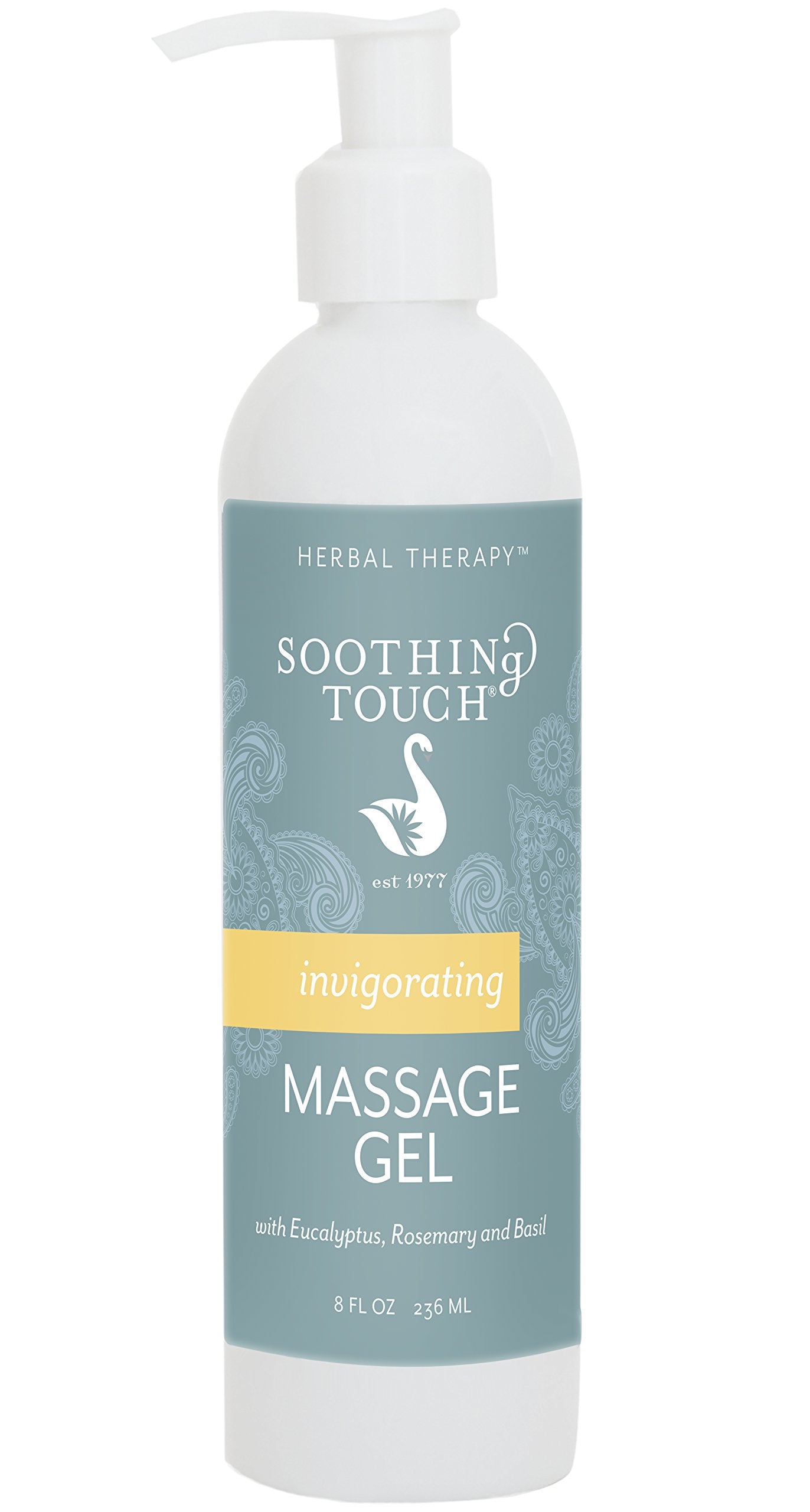 Soothing Touch Invigorating Massage Gel – Eucalyptus, Rosemary, Lemon, Basil (8 oz)
