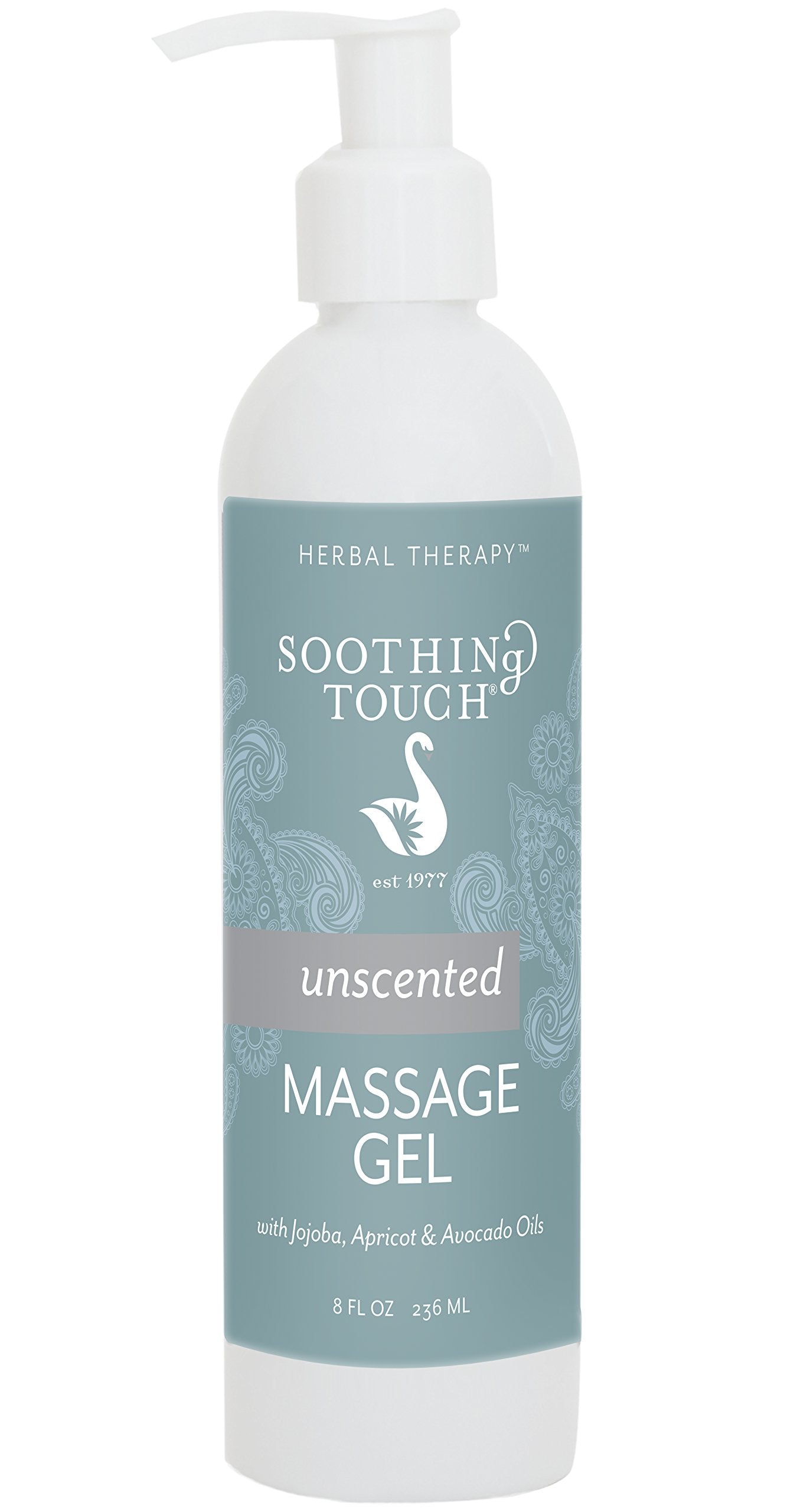 Soothing Touch Massage Gel Unscented 8 Ounce - Paraben-Free, Oil-Like Glide