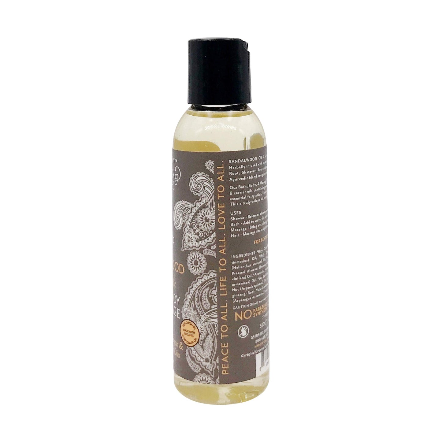 Soothing Touch Organic Sandalwood Bath, Body & Massage Oil – 4 fl oz