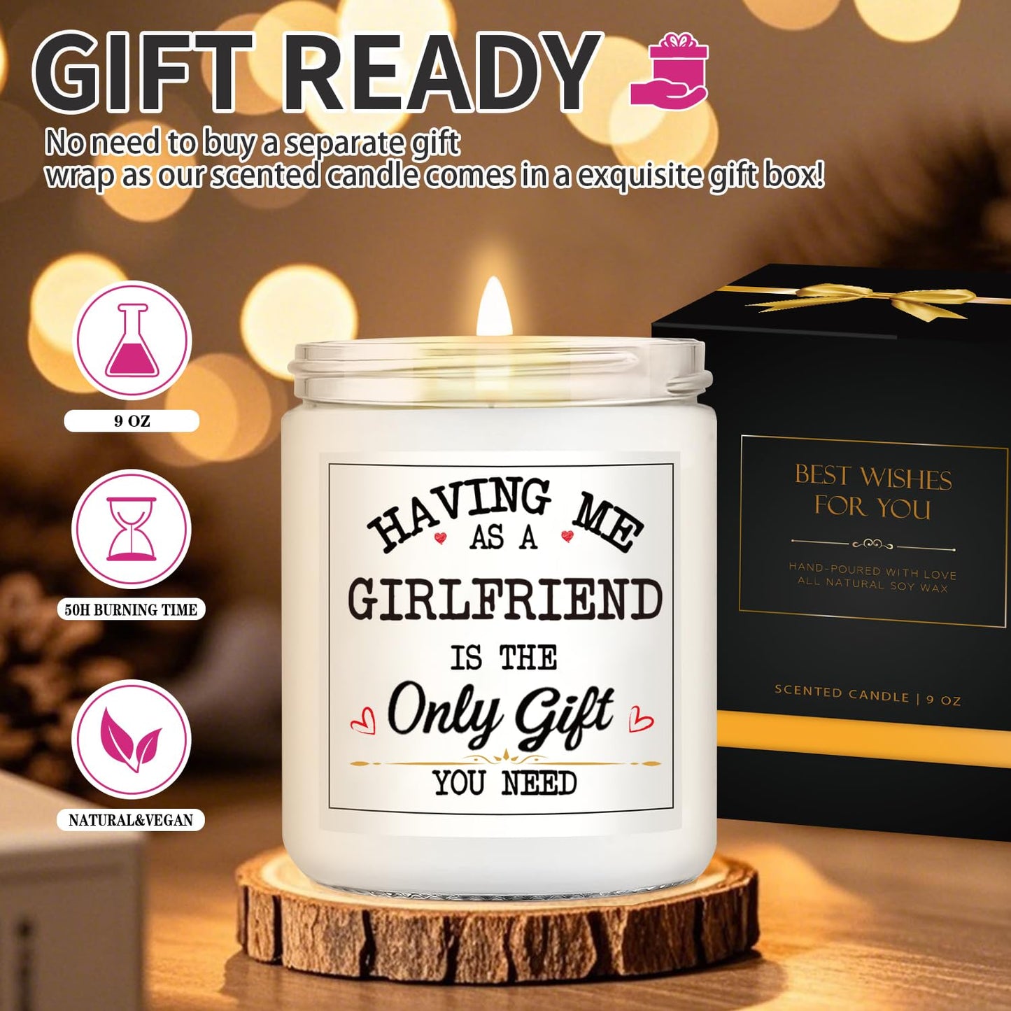 Sopuatsre Lavender & Sage Candle – Naughty Gift for Him (Boyfriend, Husband)