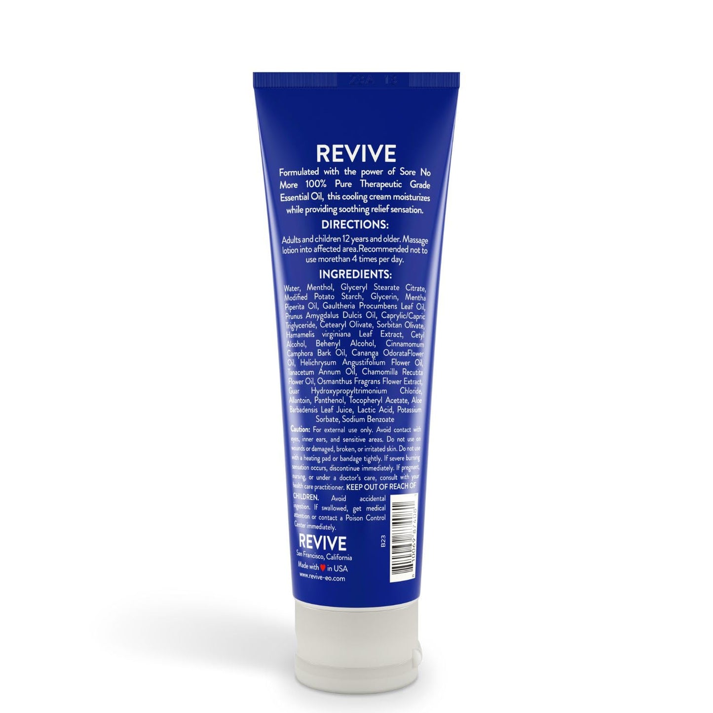 Sore No More Soothing Rub by Revive Essential Oils – 4 oz Plant-Based Cream with Menthol for Muscle & Joint Relief