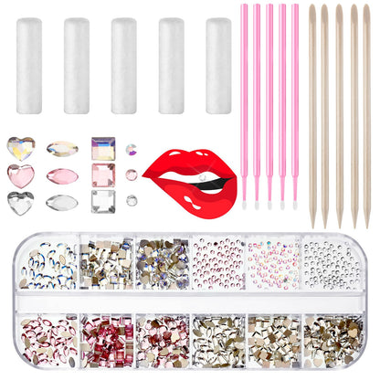 Sosation 377 Pcs 4 Shapes Tooth Gem Kit – DIY Crystal Tooth Gems for Shiny Teeth