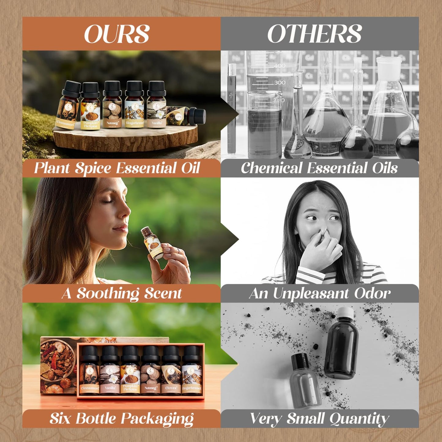 Soulorigin Autumn Spice Essential Oils Set – Cozy Fall Scents for Diffuser & Candle Making