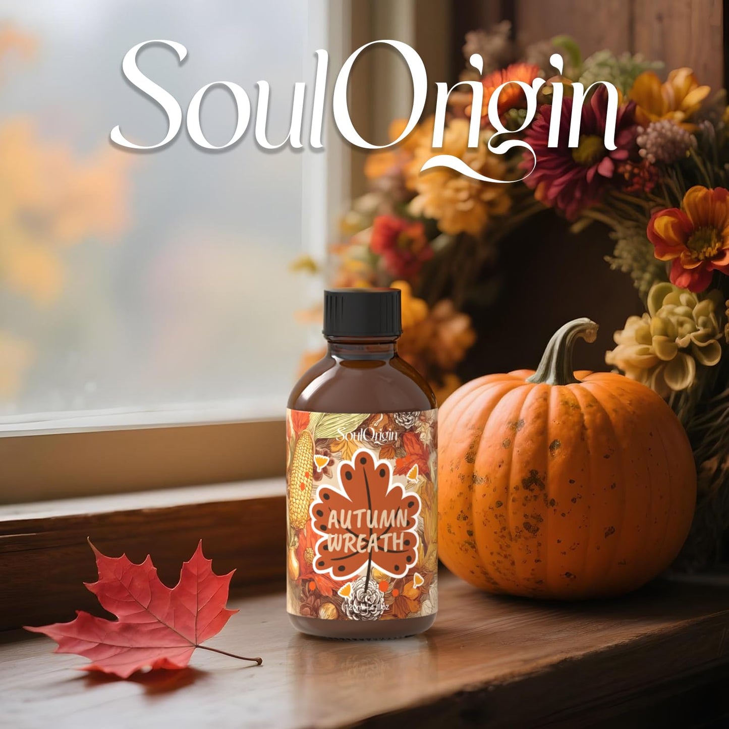 SoulOrigin Autumn Wreath Essential Oil 120ml | Fall Diffuser Fragrance