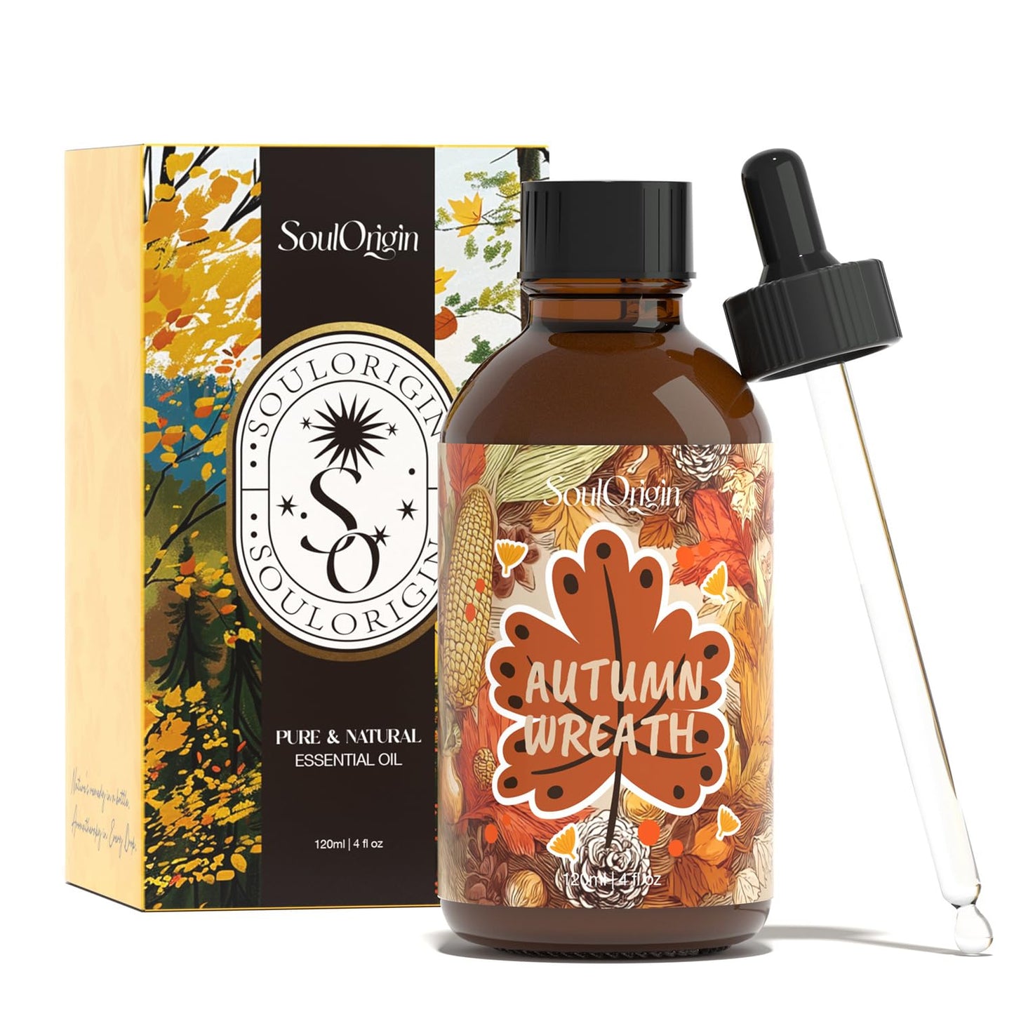SoulOrigin Autumn Wreath Essential Oil 120ml | Fall Diffuser Fragrance