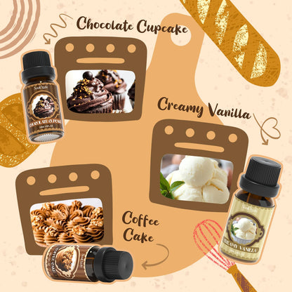 Soulorigin Bakery Essential Oils Set – Fragrance Oils for Diffusers & Candles