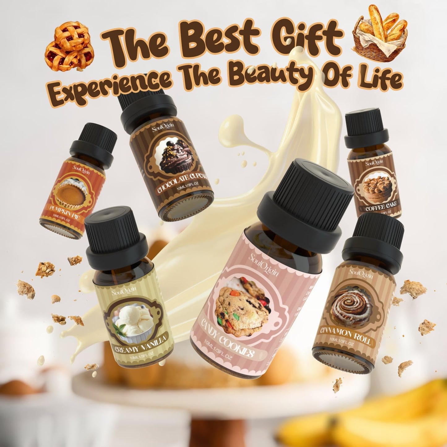 Soulorigin Bakery Essential Oils Set – Fragrance Oils for Diffusers & Candles