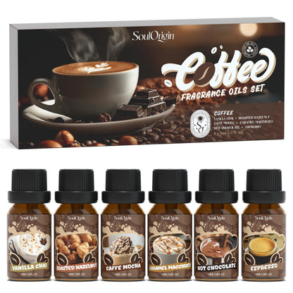 Soulorigin Coffee Fragrance Oils Set | Essential Oil for Diffusers, Soap & Candle Making