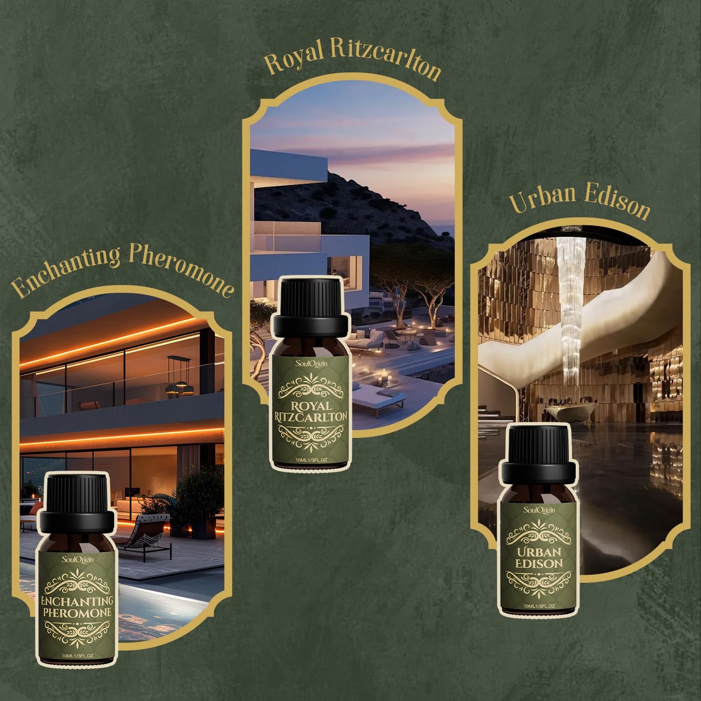 Soulorigin Hotel Diffuser Oils Gift Set - Luxury Fragrance Oils