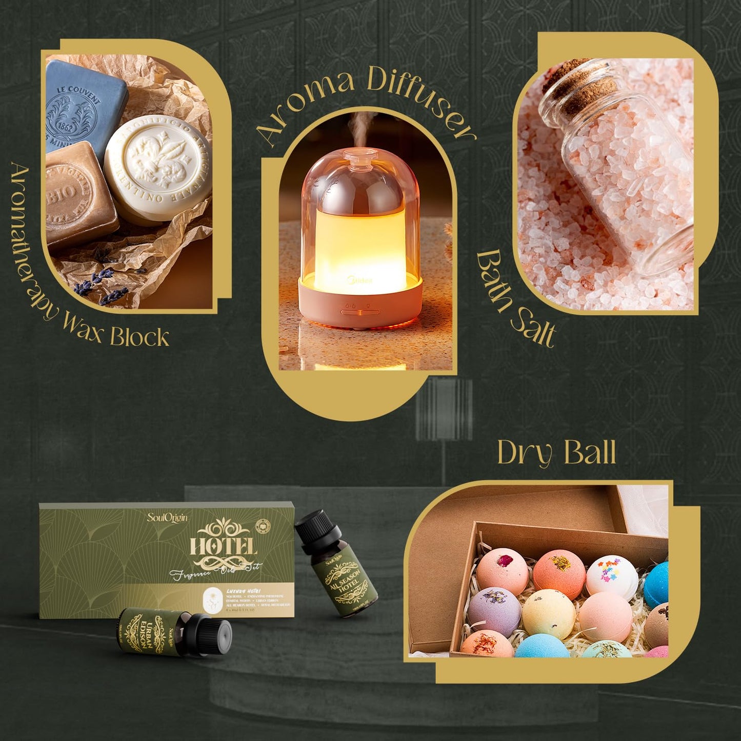 Soulorigin Hotel Diffuser Oils Gift Set - Luxury Fragrance Oils