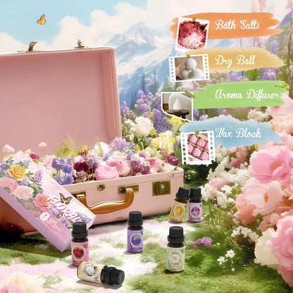 Soulorigin Floral Essential Oils Set – Rose, Gardenia, Jasmine, Honeysuckle, Violet & Lilac