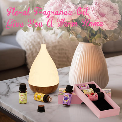 Soulorigin Floral Essential Oils Set – Rose, Gardenia, Jasmine, Honeysuckle, Violet & Lilac