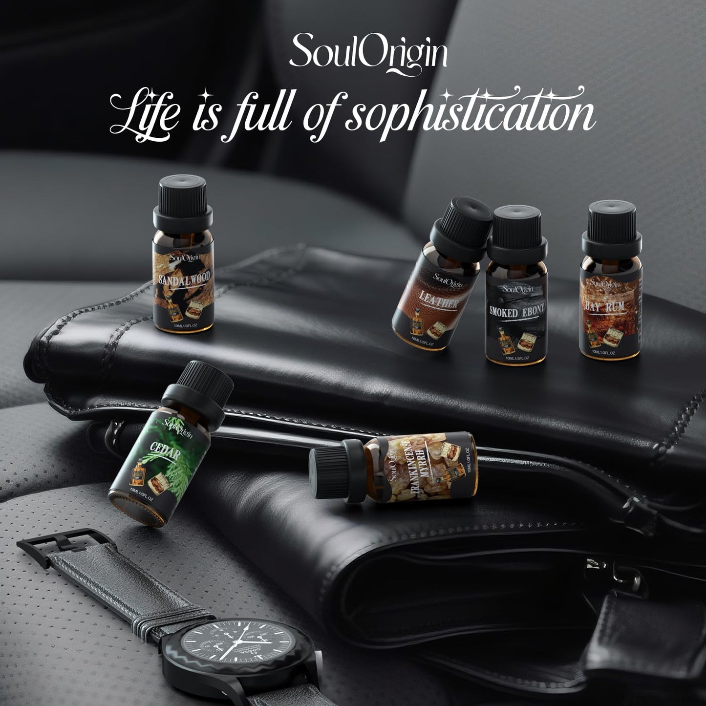 Soulorigin Gentleman Fragrance Oils Set – Diffuser Oils for Home & DIY