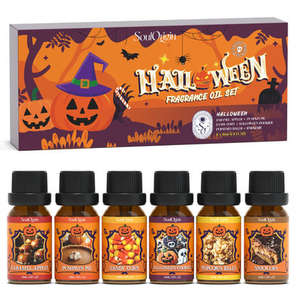 Soulorigin Halloween Fragrance Oils Set – Essential Oils for Diffuser, Candles & DIY Halloween Crafts