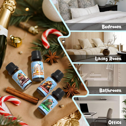 Soulorigin Holiday Essential Oils Set – Diffuser Fragrance & Candle Making (Vanilla Cinnamon Cookies, Caramel Apples, Gingerbread, Fir Cedar, Orange Cloves, Mulled Wine)