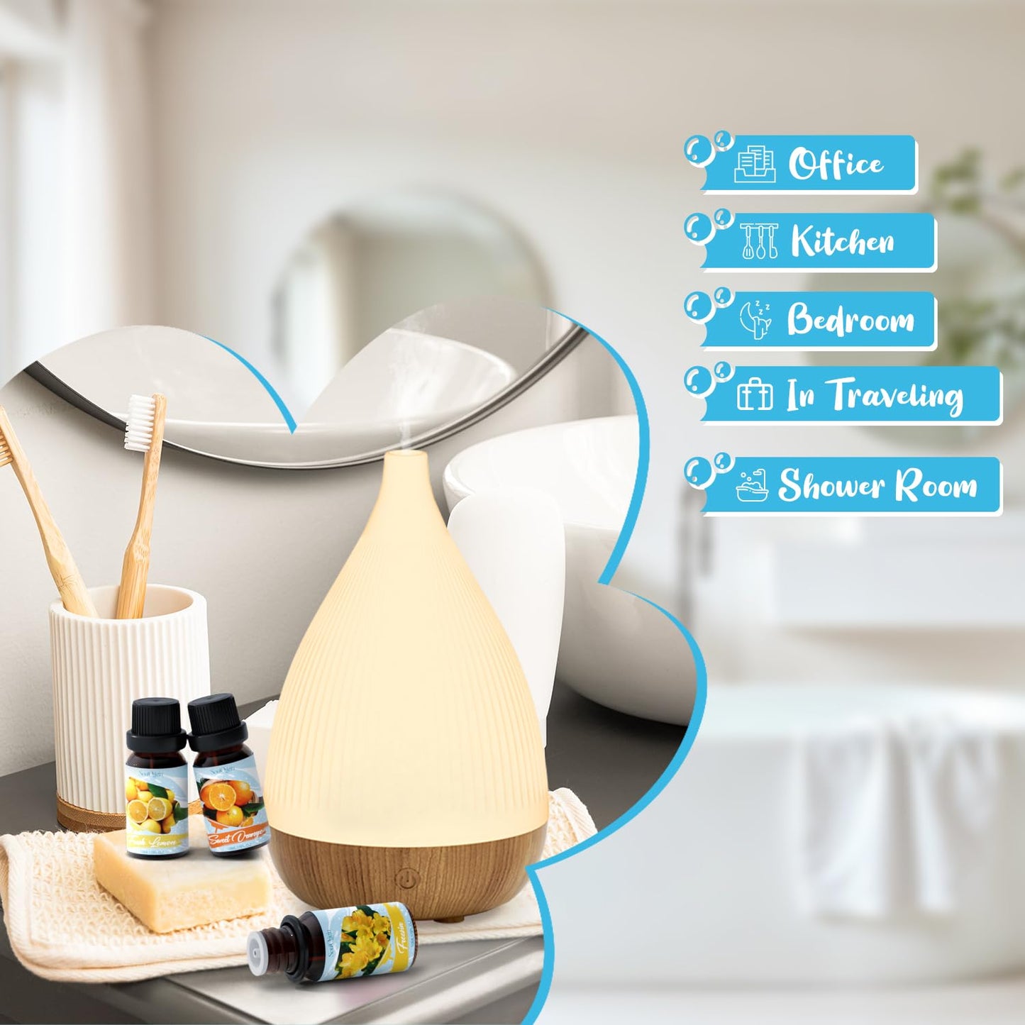 Soulorigin Housekeeping Fragrance Oils Set | Diffuser Essential Oils Gift