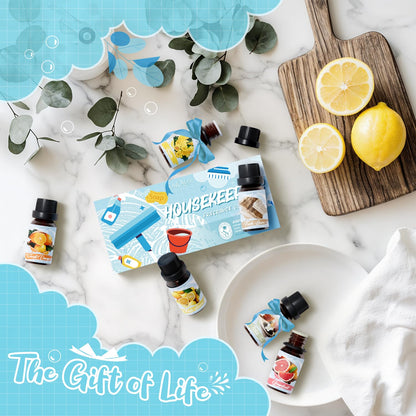 Soulorigin Housekeeping Fragrance Oils Set | Diffuser Essential Oils Gift