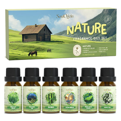 Soulorigin Nature Fragrance Oils Set – Essential Oil Gift for Diffusers & Candle Making