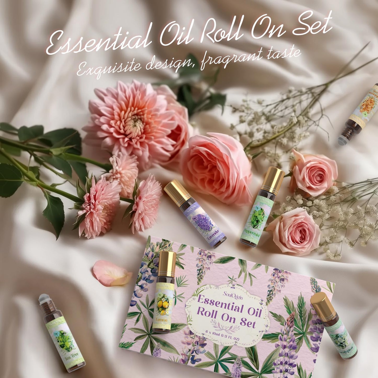 SoulOrigin Essential Oil Roll-On Set – 6 Natural Aromatherapy Oils