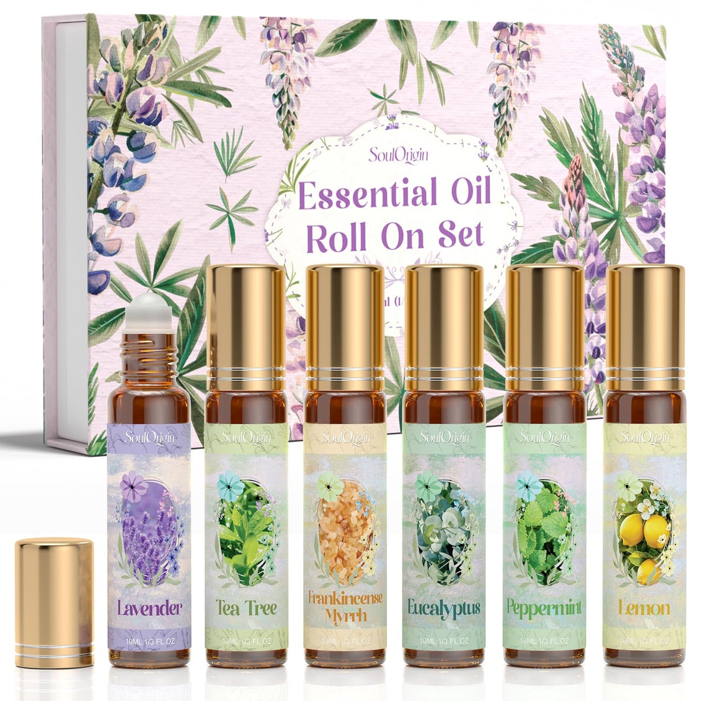 SoulOrigin Essential Oil Roll-On Set – 6 Natural Aromatherapy Oils