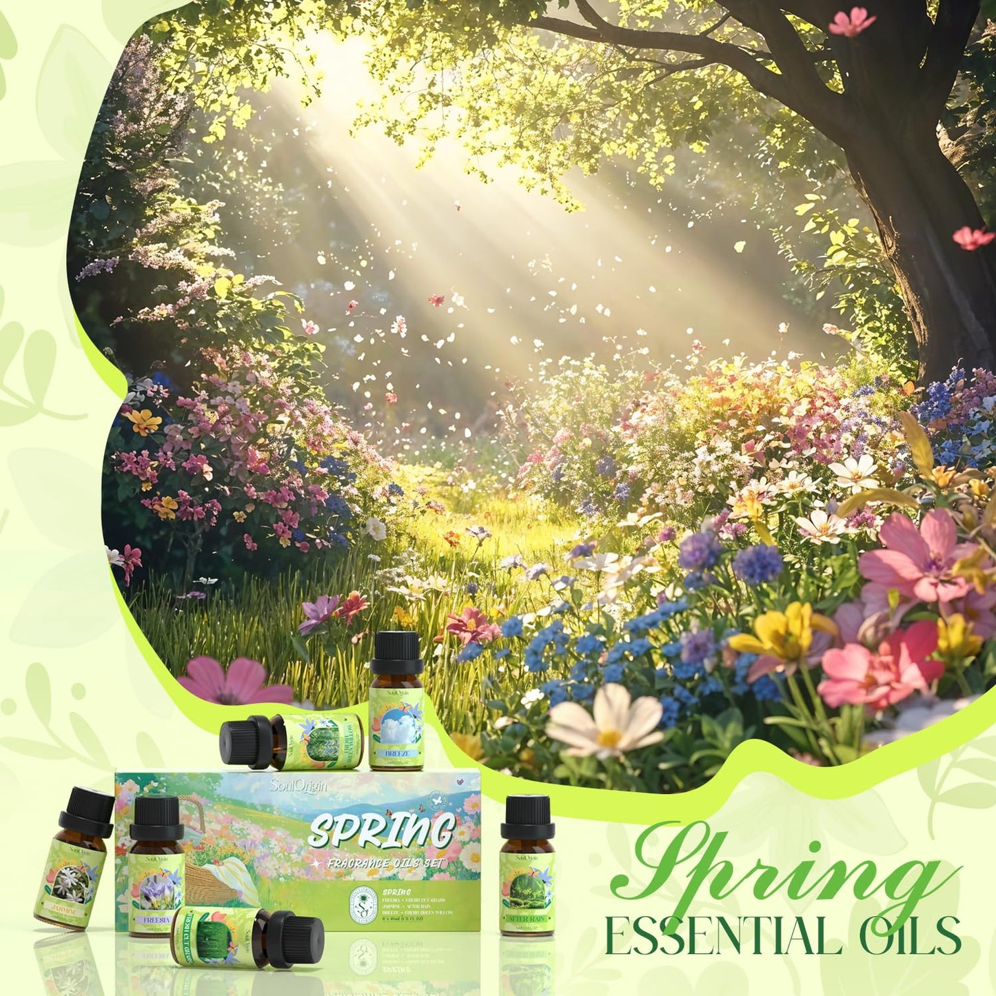 Soulorigin Spring Fragrance Oils Set – Essential Oil Gift for Diffuser