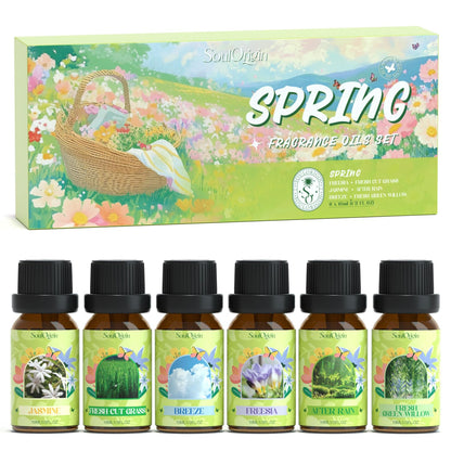 Soulorigin Spring Fragrance Oils Set – Essential Oil Gift for Diffuser
