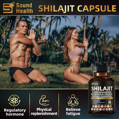 SoundHealth Wild Organic Irish Sea Moss & Shilajit – 2 Bottles, 60 Capsules Each