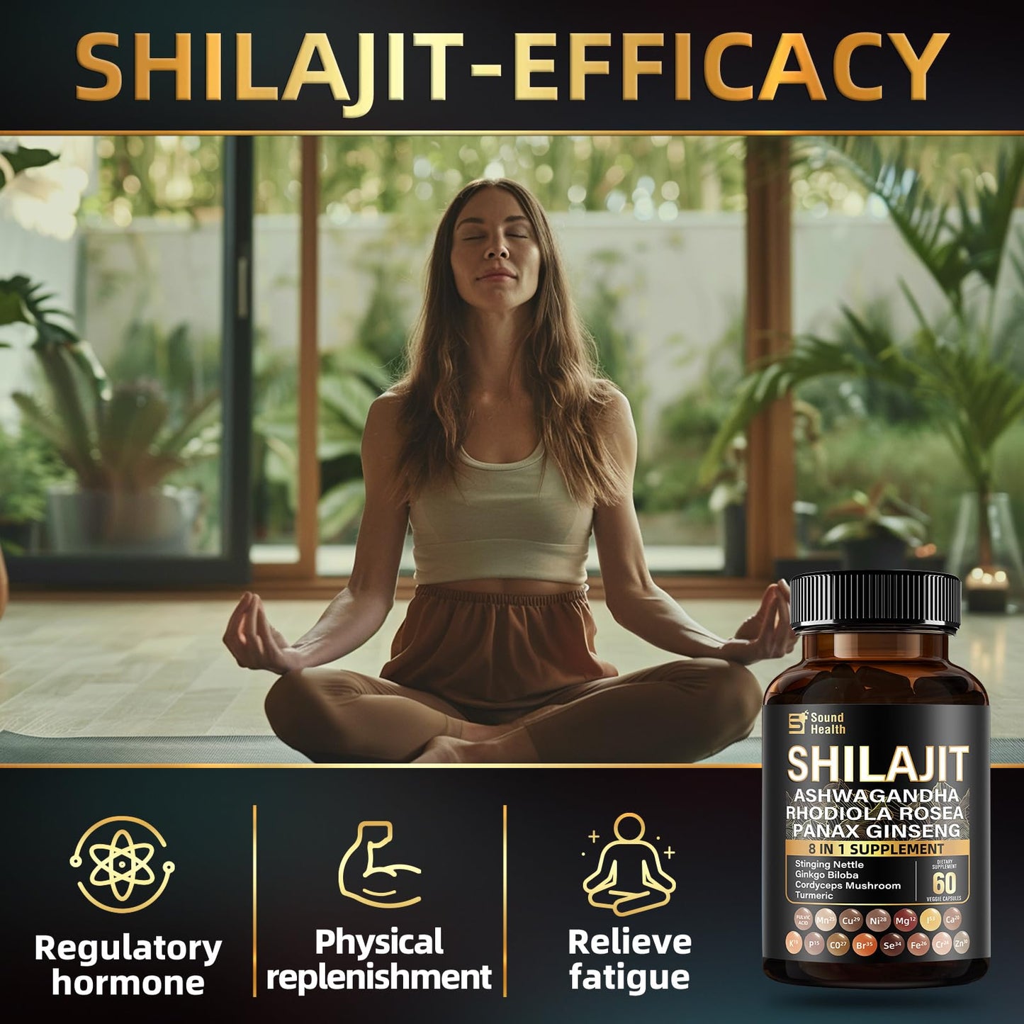 SoundHealth Wild Organic Irish Sea Moss & Shilajit – 2 Bottles, 60 Capsules