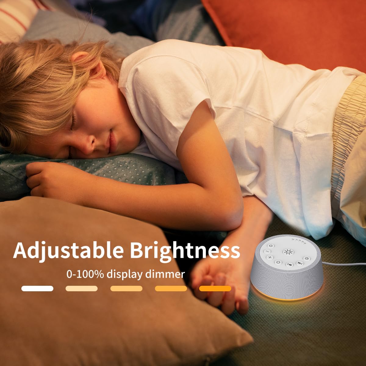 SoundLegend White Noise Sleep Machine — 30 Sounds, 32-Level Volume, 12 Night Lights, 5 Timers, Compact Travel Gift