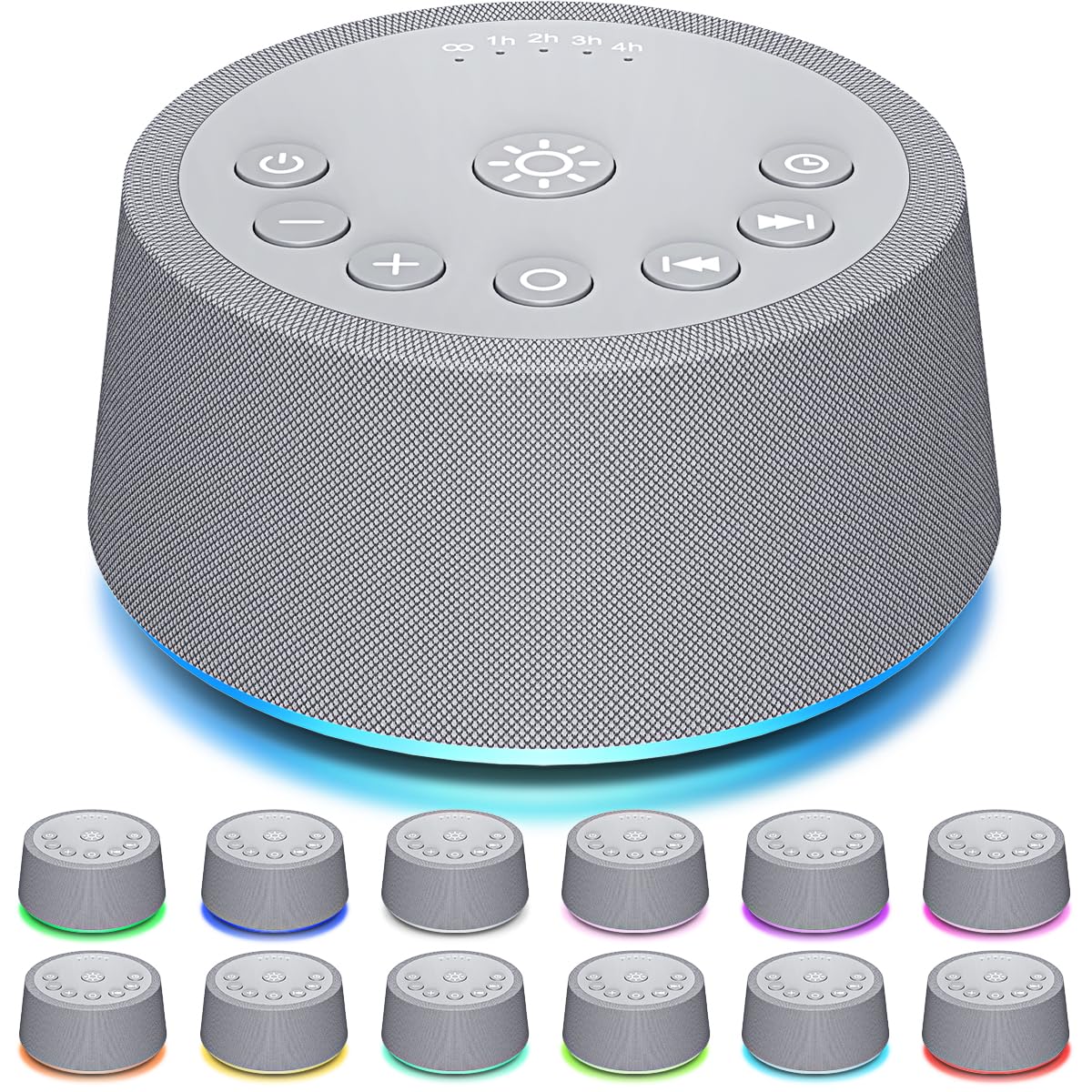 SoundLegend Sleep White Noise Machine — 32-Level Volume, 30 Sounds, 12-Color Night Light, 5 Timers