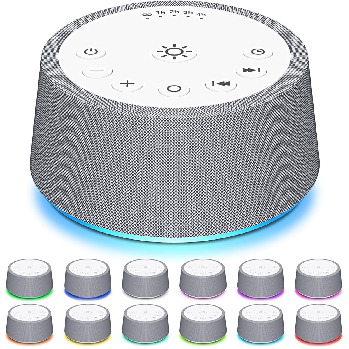 SoundLegend White Noise Sleep Machine — 30 Sounds, 32-Level Volume, 12 Night Lights, 5 Timers, Compact Travel Gift
