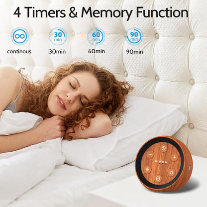 SoundMe Battery Powered Sound Machine — 32 Calming Sounds, 36 Volume Levels, 4 Timers