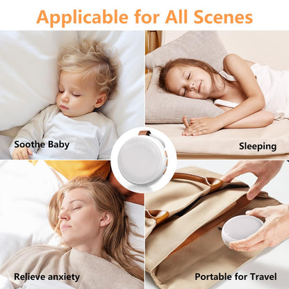 SoundMe Portable Sound Machine — 30 Soothing Sounds, 32 Volume Levels, 4 Timers, Rechargeable
