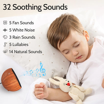 SoundMe Sleep Machine – 32 Calming Sounds, 36 Volume Levels, Travel-Ready White Noise