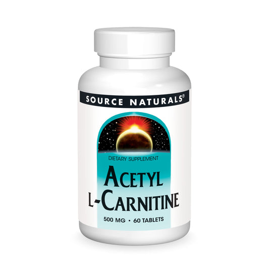 Source Naturals Acetyl L-Carnitine 500mg, 60 Tablets – Supports Memory, Focus & Muscle Energy BritishVita | Premium UK Vitamins & Wellness Supplements