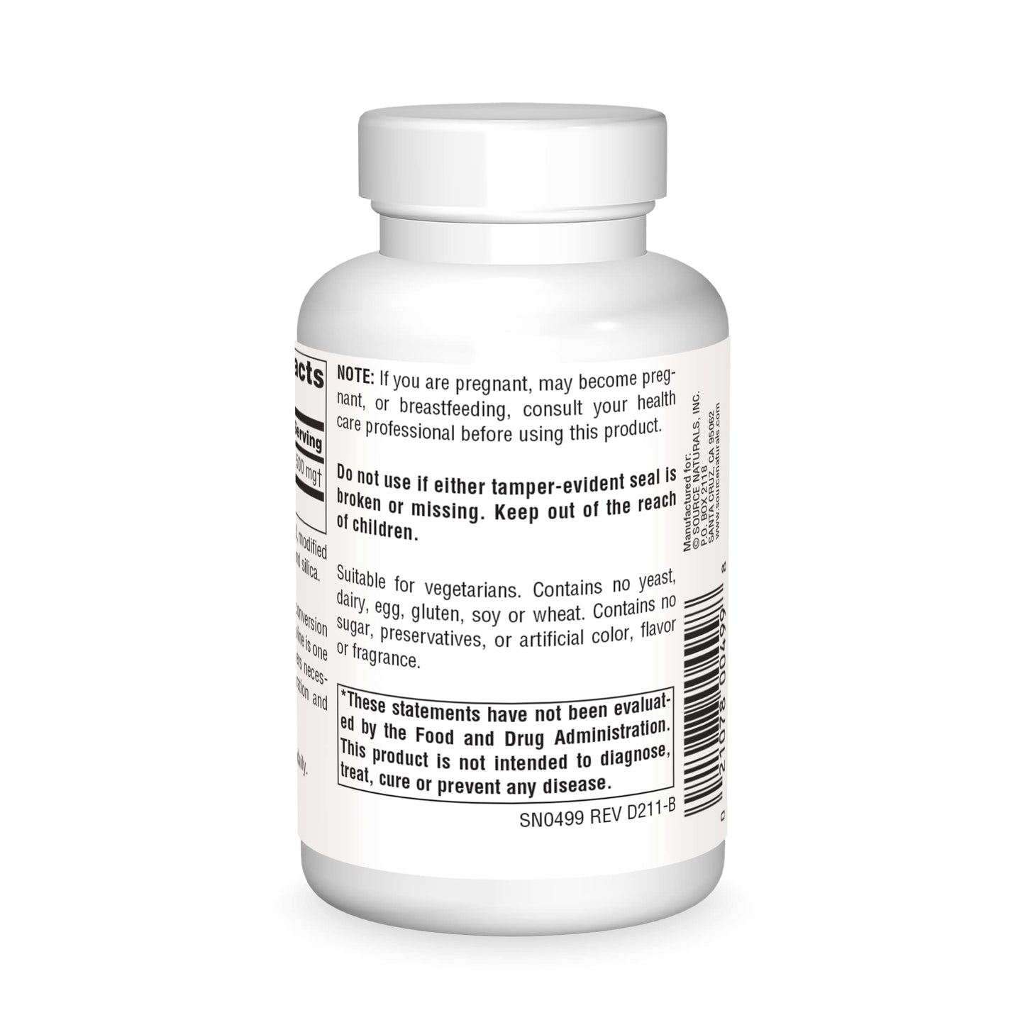 Source Naturals Acetyl L-Carnitine 500mg, 60 Tablets – Supports Memory, Focus & Muscle Energy