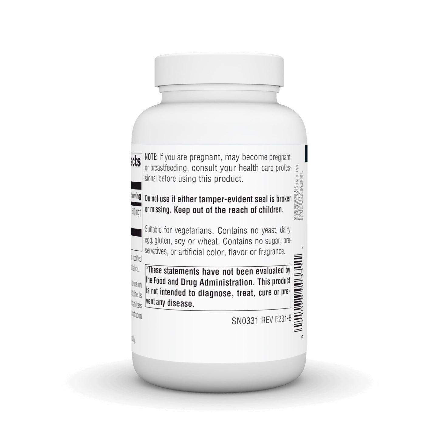 Source Naturals Acetyl L-Carnitine 500 mg Tablet - 120 Count | Vegetarian