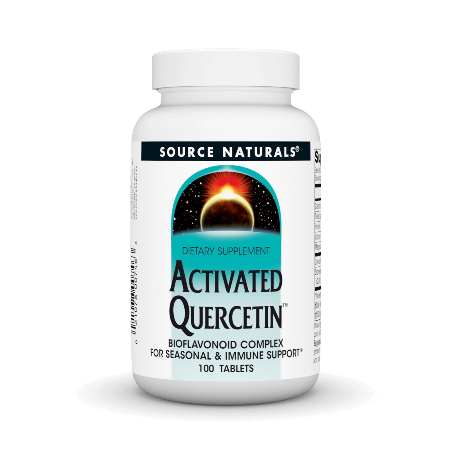 Source Naturals Activated Quercetin – Plant-Derived Bioflavonoid Complex | Seasonal & Immune Defense | 100 Vegetarian Friendly Tablets