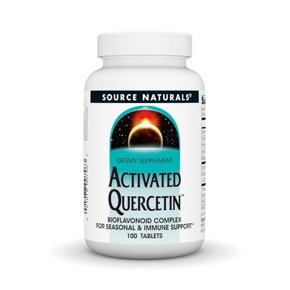 Source Naturals Activated Quercetin – Plant-Derived Bioflavonoid Complex | Seasonal & Immune Defense | 100 Vegetarian Friendly Tablets