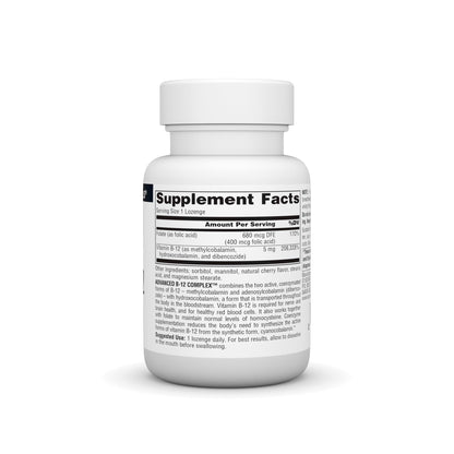 Source Naturals Advanced B-12 Complex 5 mg Lozenge – 60 Lozenges