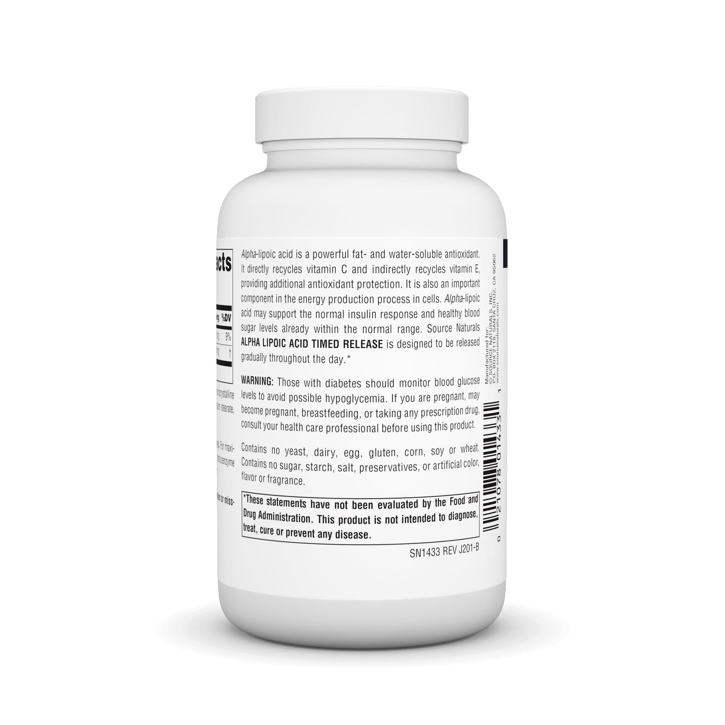 Source Naturals Alpha Lipoic Acid Time Released | 120 Tablets | Antioxidant Protection