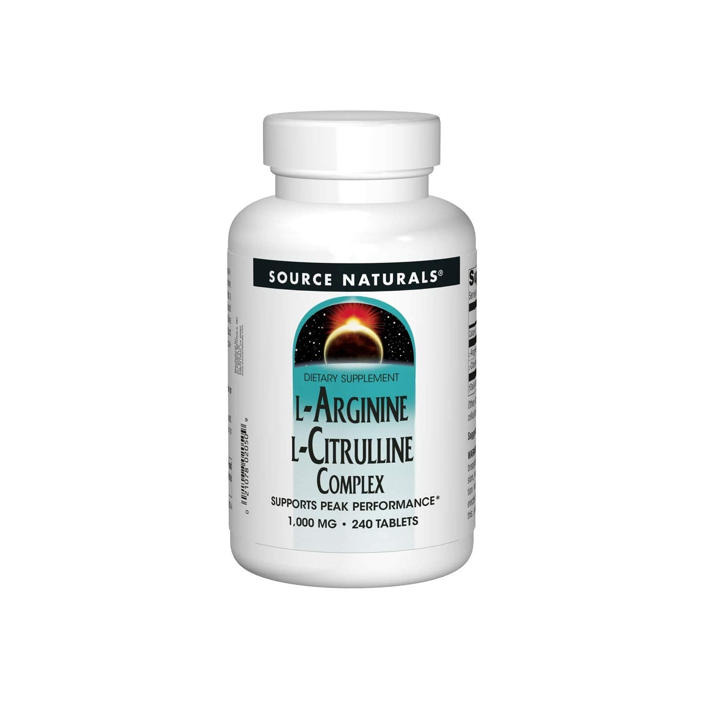 Source Naturals L-Arginine L-Citrulline Complex 1000 mg - 240 Tablets