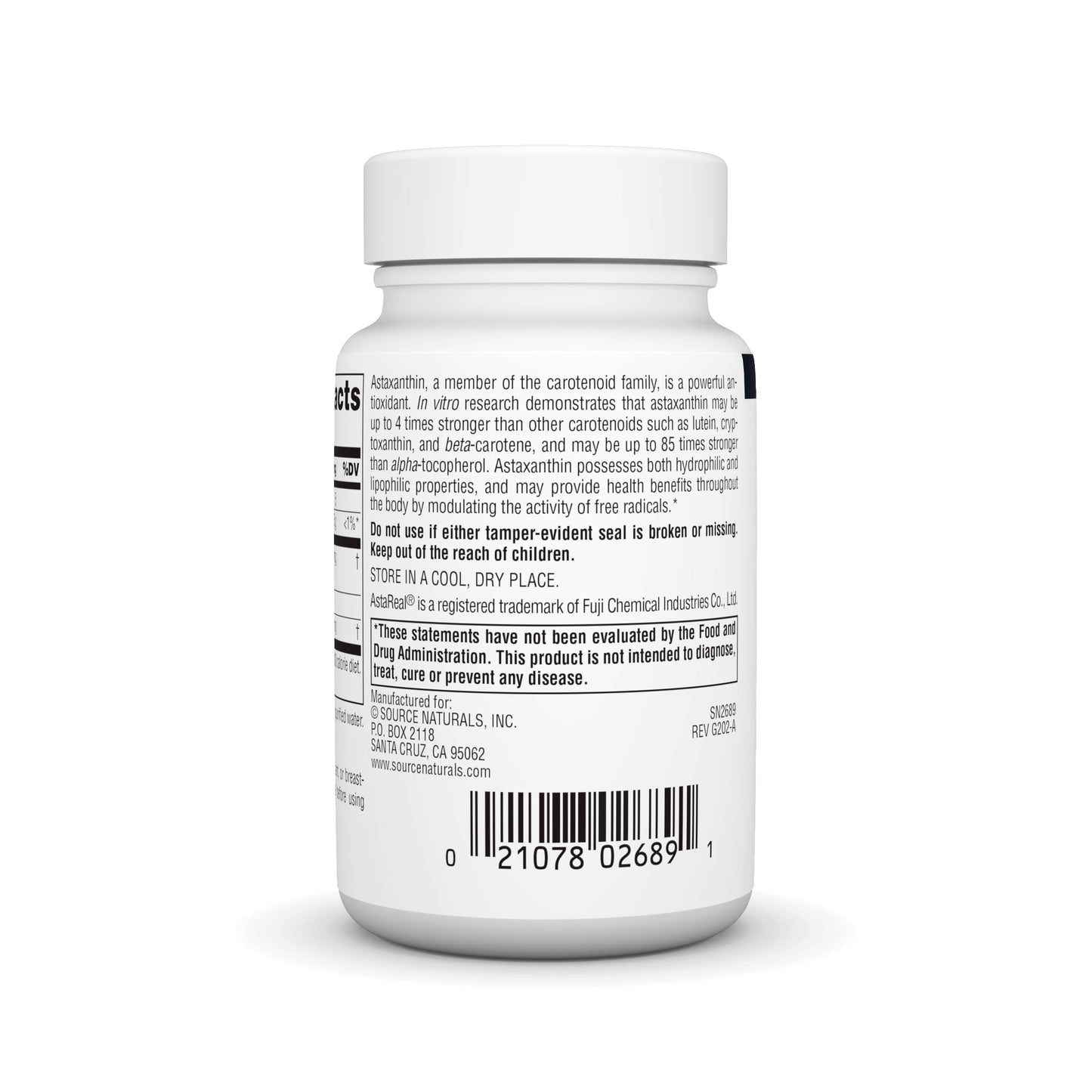 Source Naturals Astaxanthin 12mg – 60 Softgels | Antioxidant Carotenoid