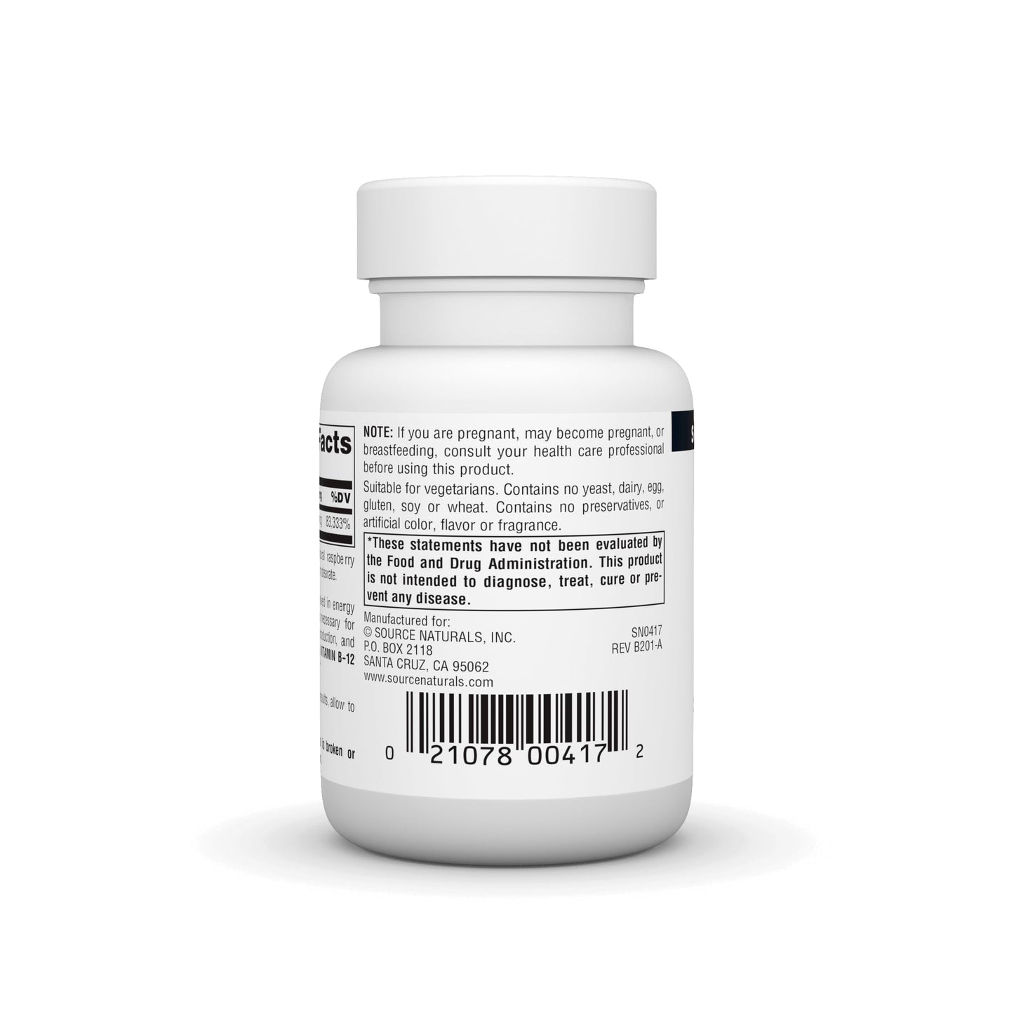 Source Naturals Vitamin B-12 2000 mcg – 50 Lozenges