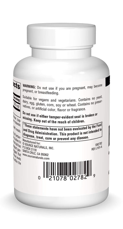 Source Naturals Berberine Vegetable Capsule - 500 mg HCl | 30 Vegetarian Capsules | GI Support