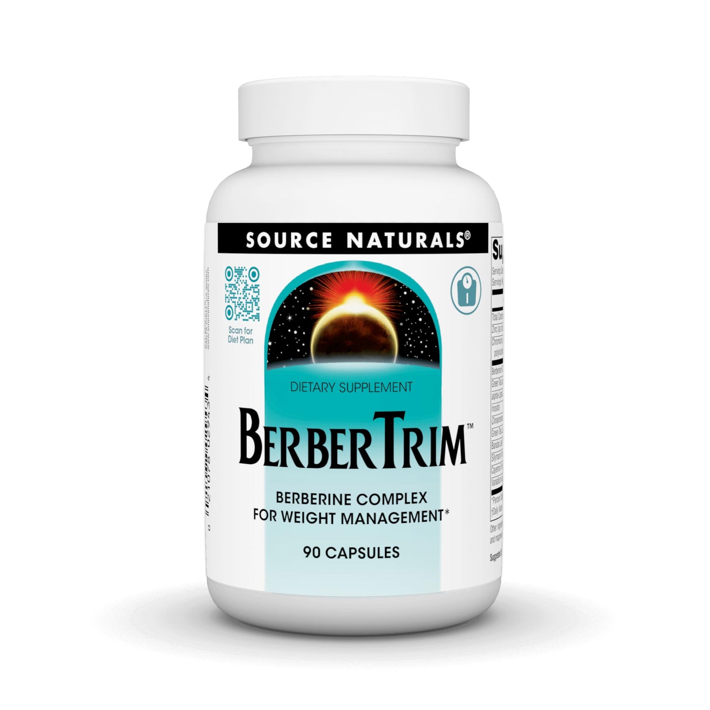 Source Naturals BerberTrim Berberine Complex for Weight Management (90 Veg Capsules)
