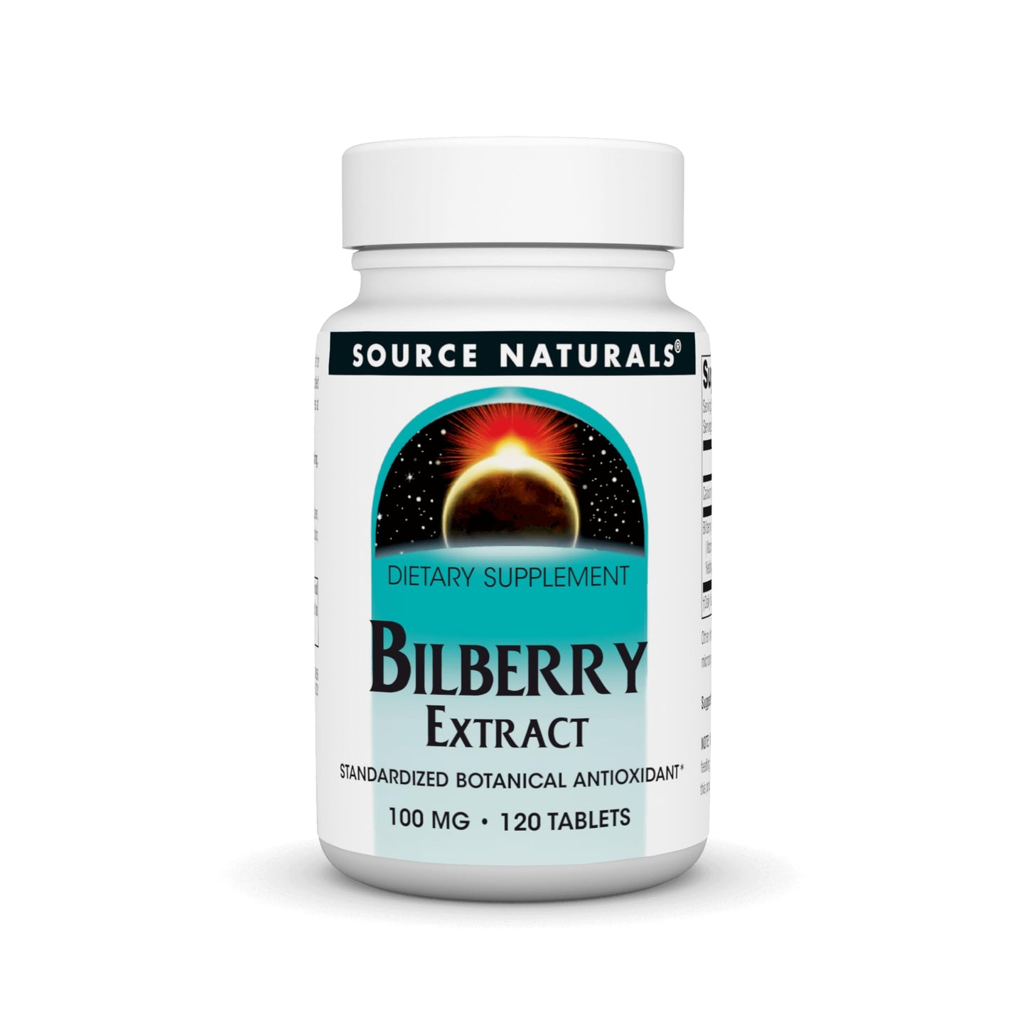 Source Naturals Bilberry Extract 100 mg | 120 Tablets | Anthocyanosides 32%